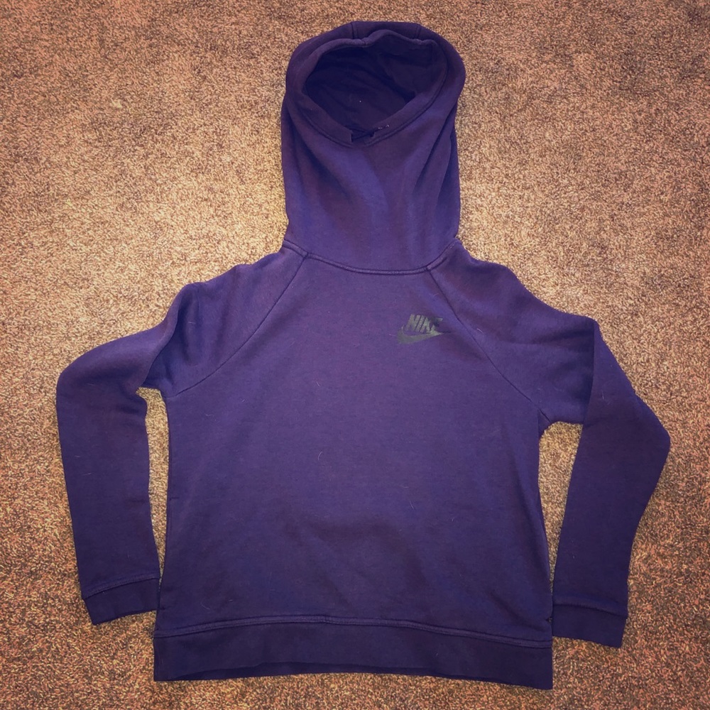 Nike - cowl neck sweatshirt, purple.
